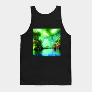 SeaScape Painting in Blue Theme, Beautiful Nature Tank Top